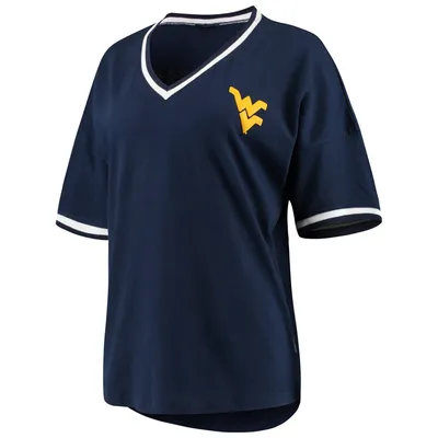 Spirit Jersey West Virginia Contrast V-Neck T-Shirt - Women's