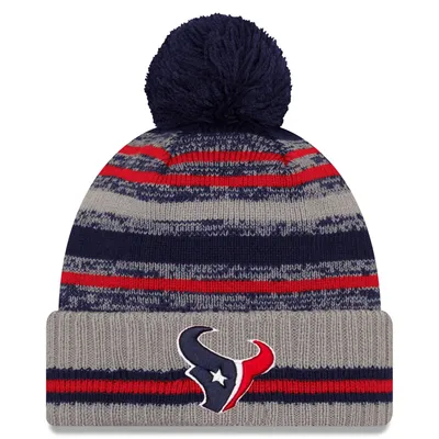 New Era Texans 2021 Sideline Sport Pom Knit Hat - Men's