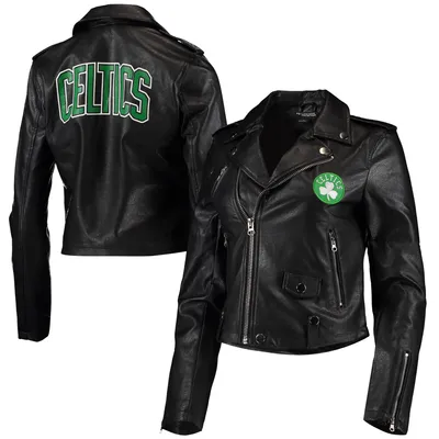 The Wild Collective Celtics Moto Full-Zip Jacket - Women's