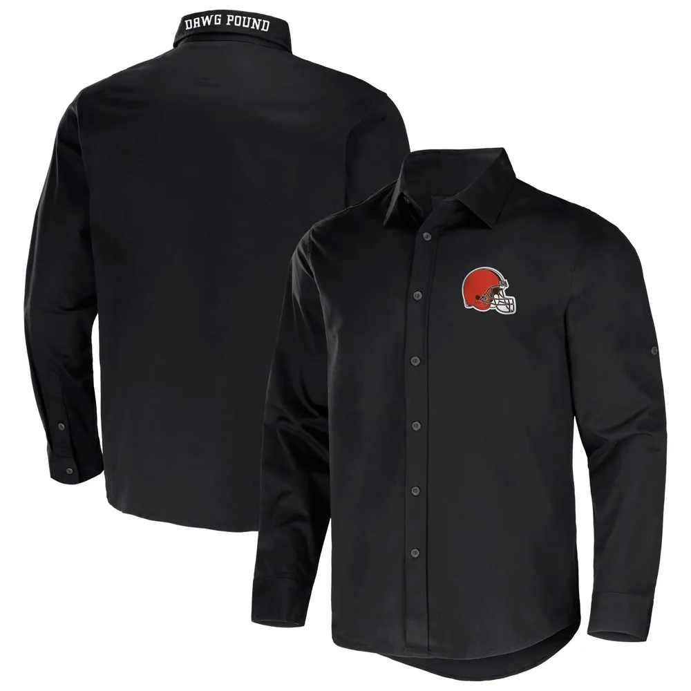 NFL x Darius Rucker Collection by Fanatics Browns Convertible Long Sleeve Button-Up Shirt - Men's