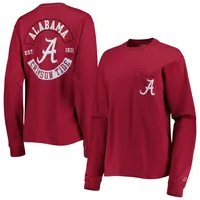 League Collegiate Wear Alabama Oversized Pocket Long Sleeve T-Shirt - Women's