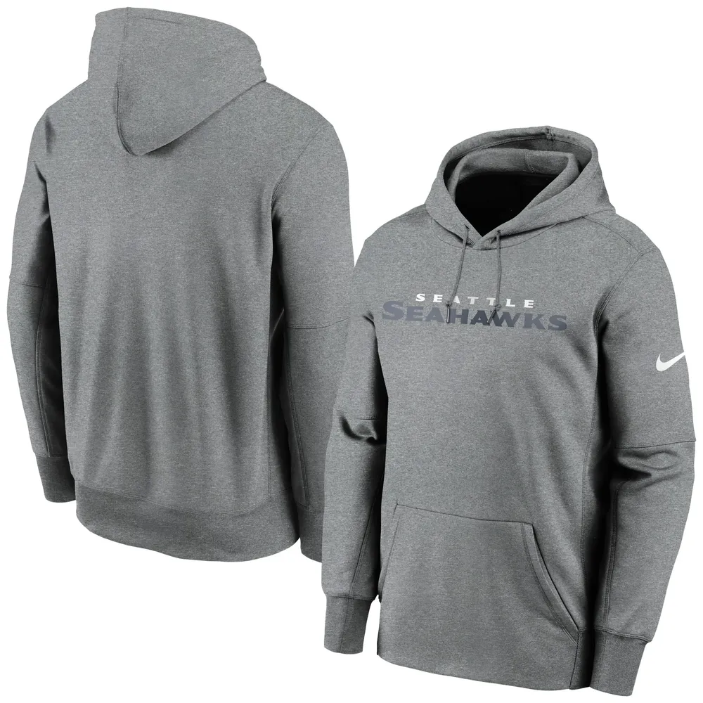 Nike Seahawks Wordmark Therma Pullover Hoodie - Men's