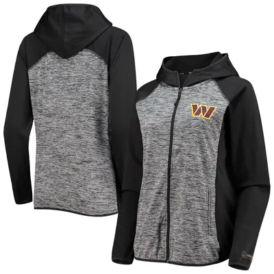 Men's Antigua Black Washington Commanders Metallic Logo Victory Pullover  Hoodie