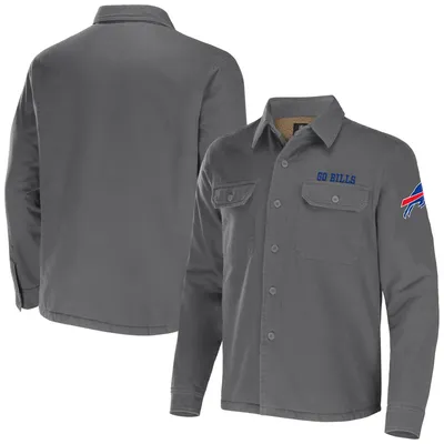 NFL x Darius Rucker Collection by Fanatics Bills Canvas Button-Up Shirt Jacket - Men's