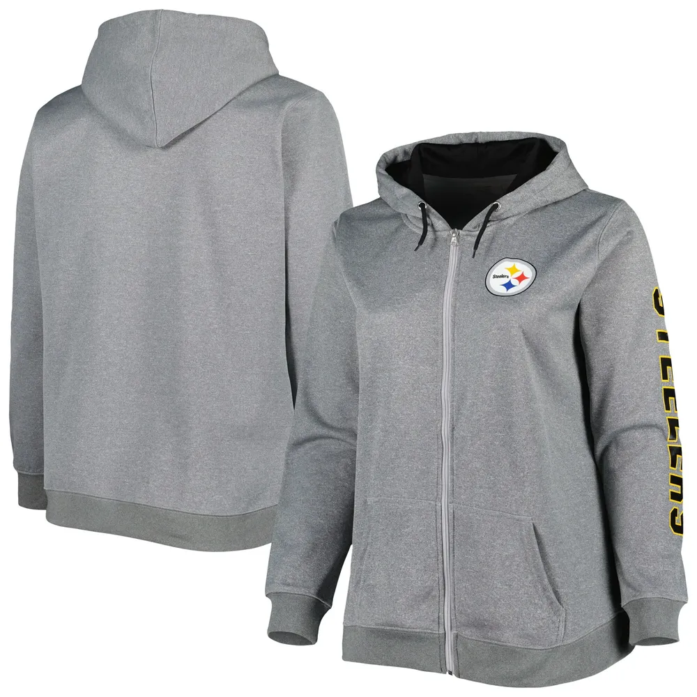 Fanatics Steelers Plus Fleece Full-Zip Hoodie Jacket - Women's