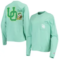 League Collegiate Wear Oregon Oversized Pocket Long Sleeve T-Shirt