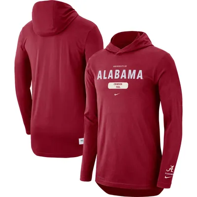 Nike Alabama Team Stack Long Sleeve Hoodie T-Shirt - Men's