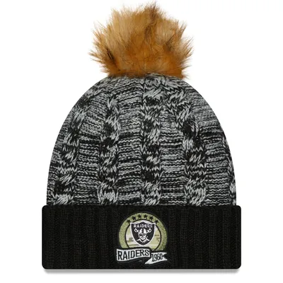 New Era Raiders 2022 Salute To Service Pom Knit Hat - Women's