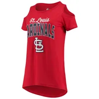 G-III Cardinals Clear the Bases Cold Shoulder T-Shirt - Women's