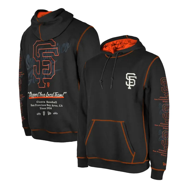 Men's New Era Black San Francisco Giants Sleeveless Pullover Hoodie Size: Large