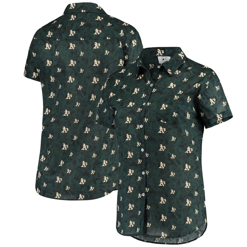 Forever Collectible Athletics Floral Button Up Shirt - Women's