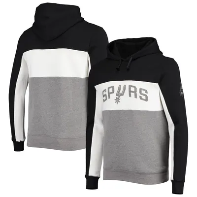 Junk Food Spurs Wordmark Colorblock Fleece Pullover Hoodie - Men's