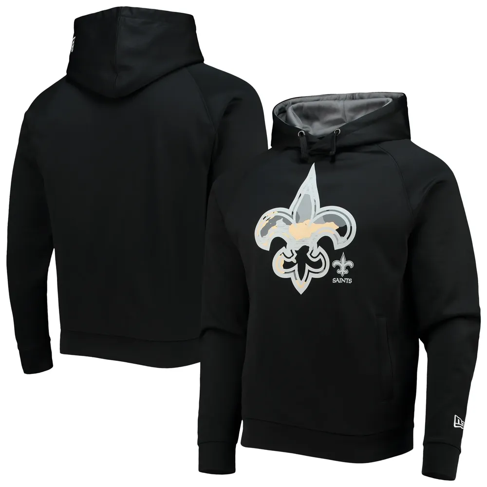 Youth Black New Orleans Saints Team Tie-Dye Pullover Hoodie