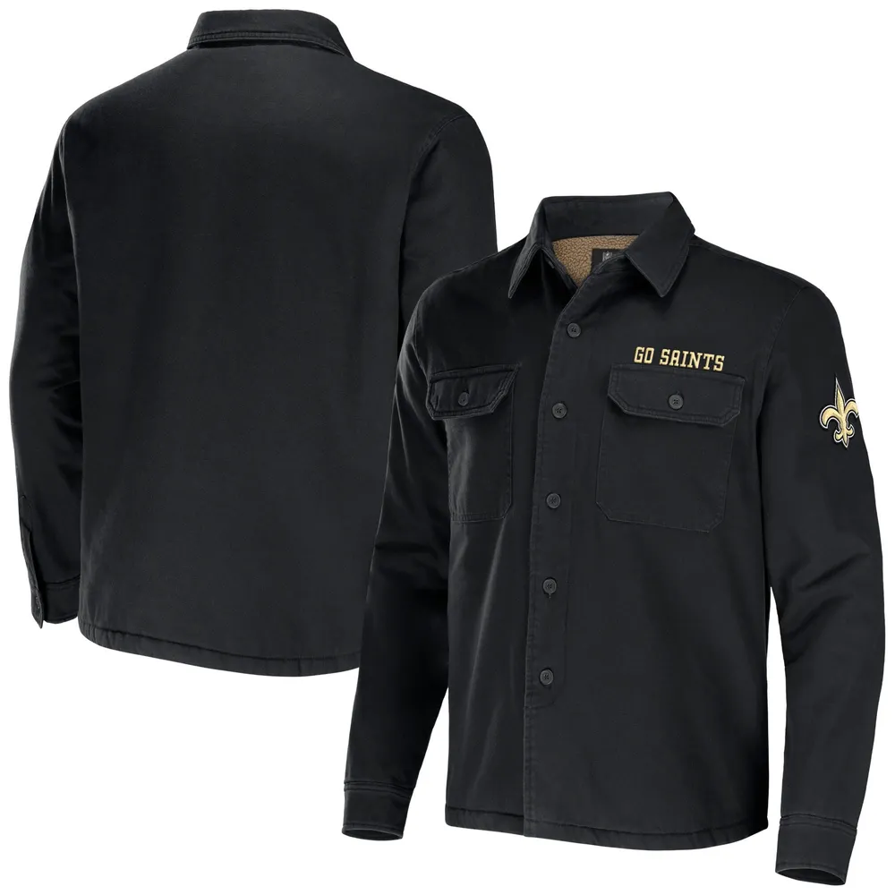 NFL x Darius Rucker Collection by Fanatics Saints Canvas Button-Up Shirt Jacket - Men's