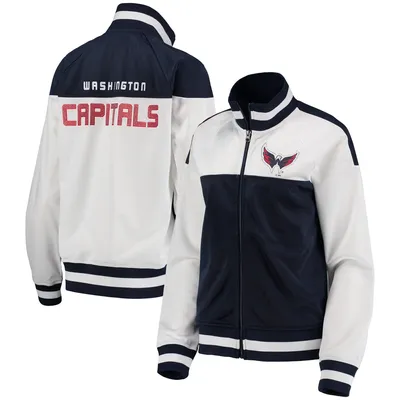 G-III Capitals Face-Off Raglan Full-Zip Track Jacket - Women's