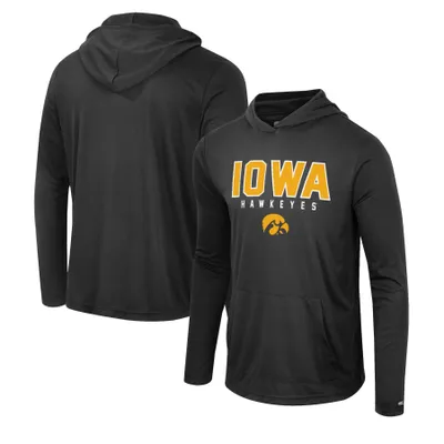 Colosseum Iowa Team Color Rival Hoodie Long Sleeve T-Shirt - Men's