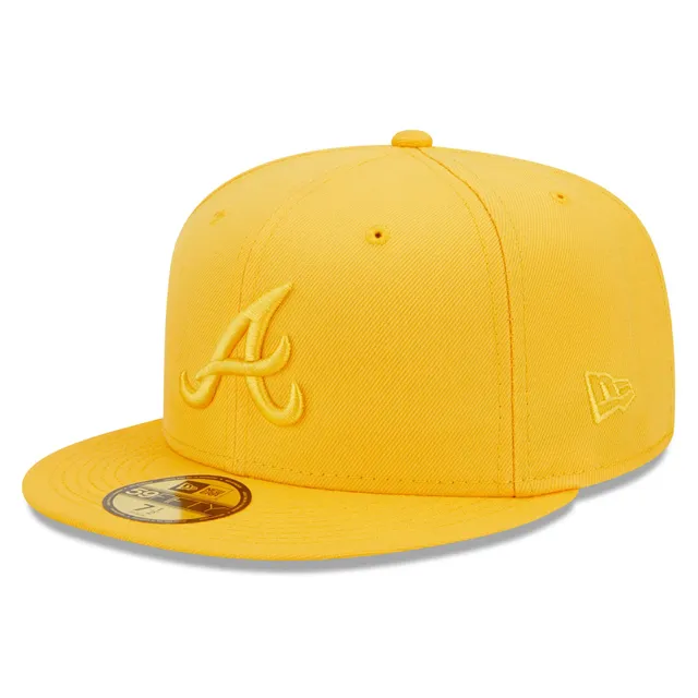 Atlanta Braves New Era Flamingo 59FIFTY Fitted Hat - White/Orange