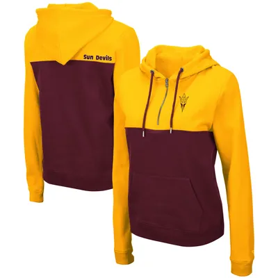 Colosseum Arizona State Aidan Lightweight 1/2 Zip Hoodie - Women's