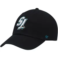 47 Brand Sharks Alternate Logo Clean Up Adjustable Hat - Men's