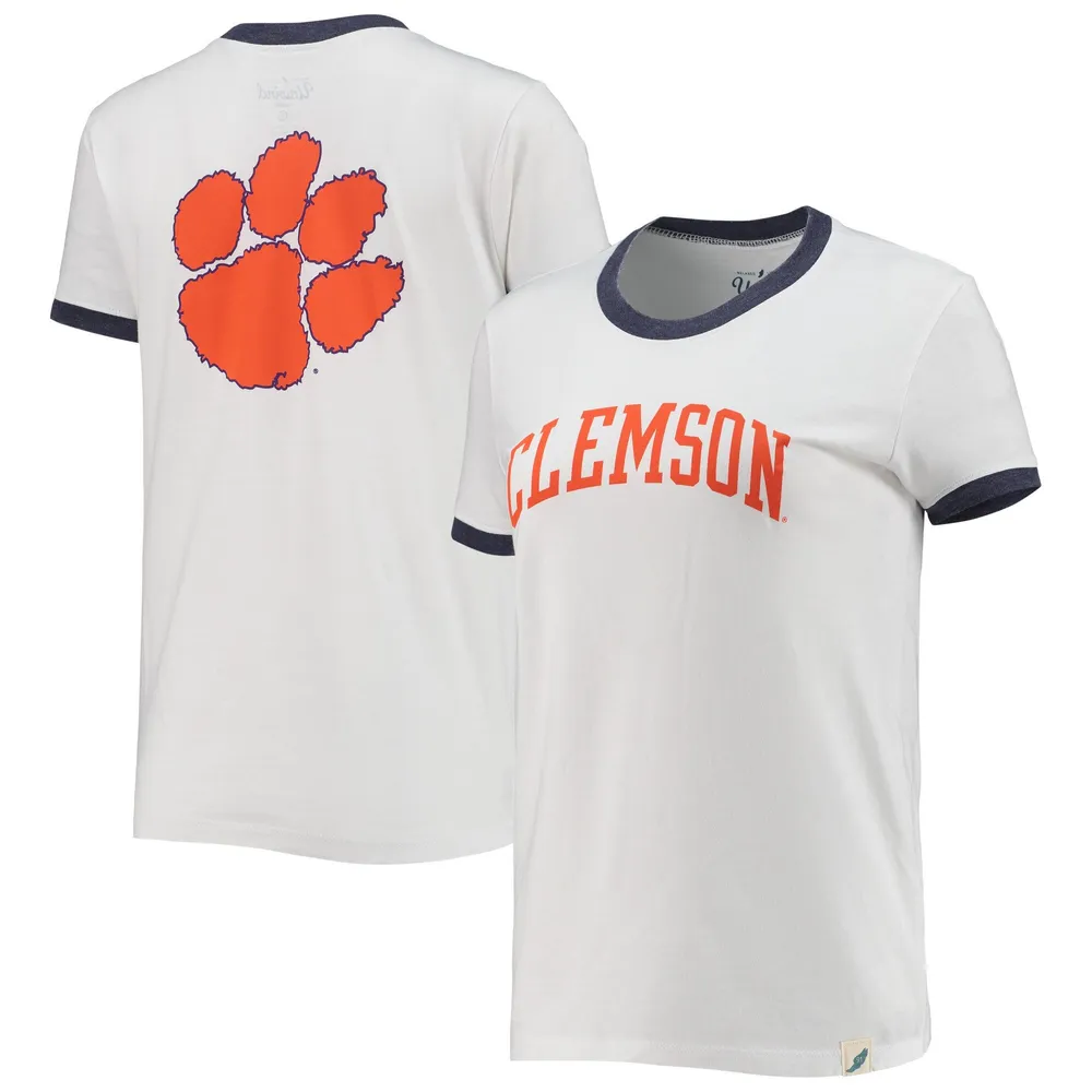 League Collegiate Wear Clemson Burnout Ringer T-Shirt - Women's