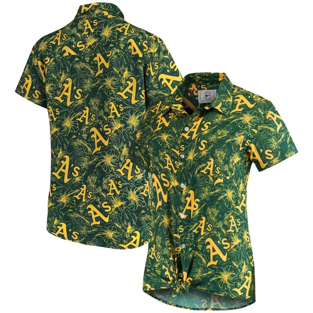 Men's Reyn Spooner White Oakland Athletics scenic Button-Up Shirt