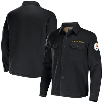 NFL x Darius Rucker Collection by Fanatics Steelers Canvas Button-Up Shirt Jacket - Men's