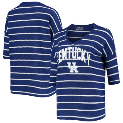 Gameday Couture Kentucky Striped 3/4 Sleeve T-Shirt - Women's