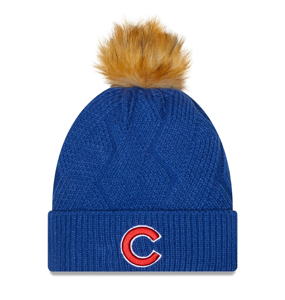 New Era Cubs Snowy Knit Hat - Women's