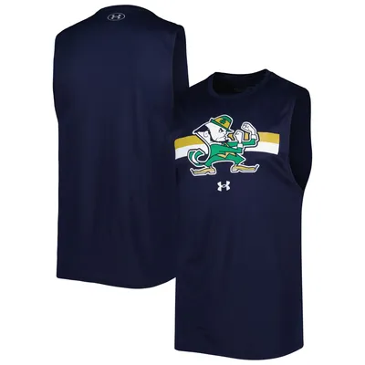 Under Armour Notre Dame Logo Striped Tech Tank - Men's