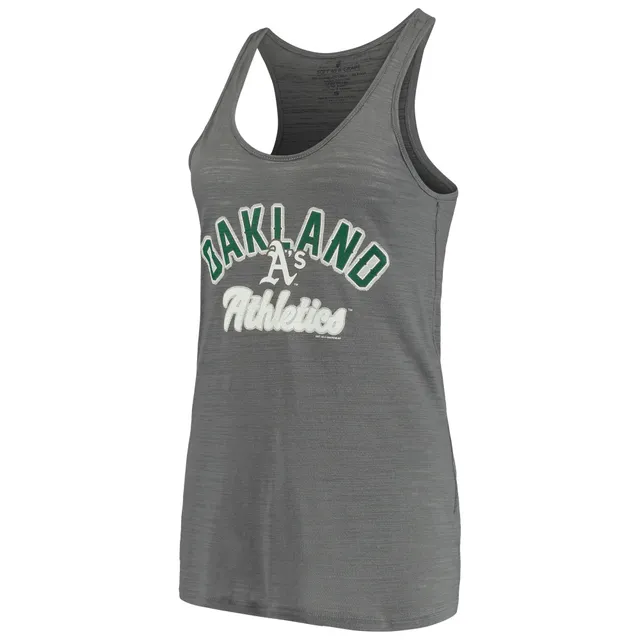 Oakland Athletics New Era Women's Team Pinstripe Jersey Tank Top -  White/Black