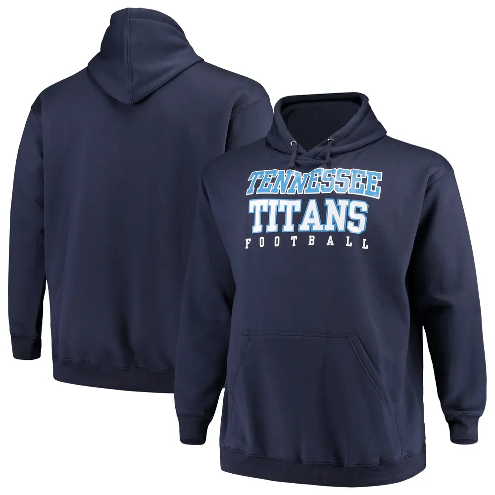 Fanatics Titans Big & Tall Stacked Pullover Hoodie - Men's