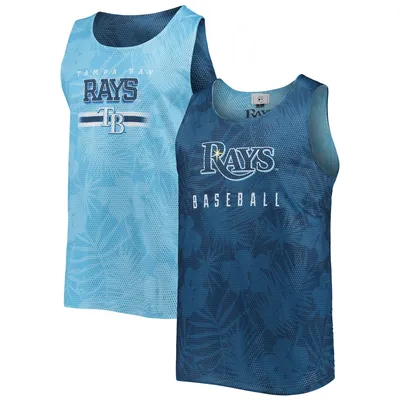 Men's Blue & Black Mesh Devil Rays Jersey Blue, M