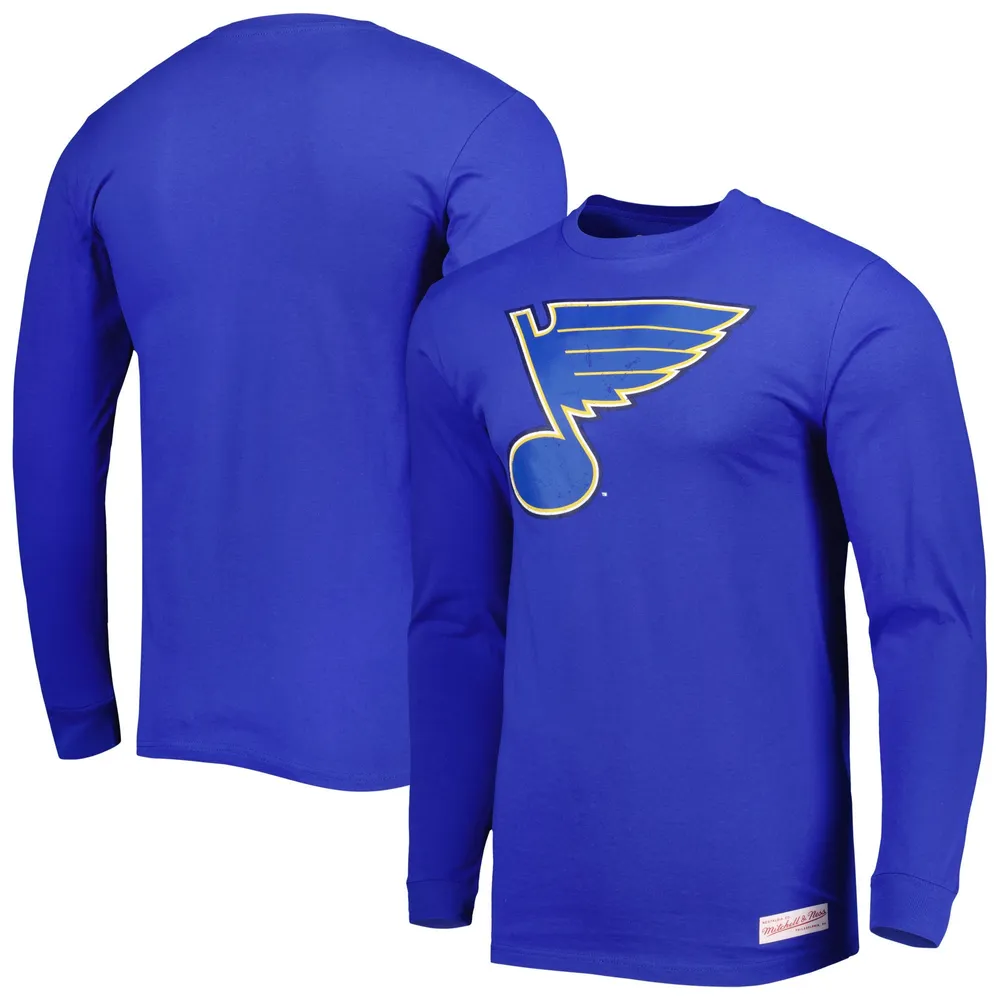 Mitchell & Ness Blues Logo Long Sleeve T-Shirt - Men's