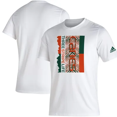 adidas Miami FL Zubaz Three-Stripe Life Creator T-Shirt - Men's