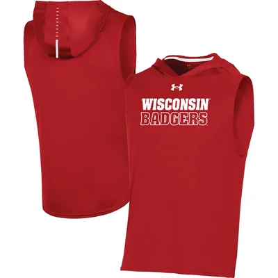 Under Armour Wisconsin Sideline Sleeveless Pullover Hoodie - Men's