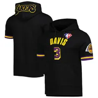 Pro Standard Lakers Short Sleeve Pullover Hoodie - Men's