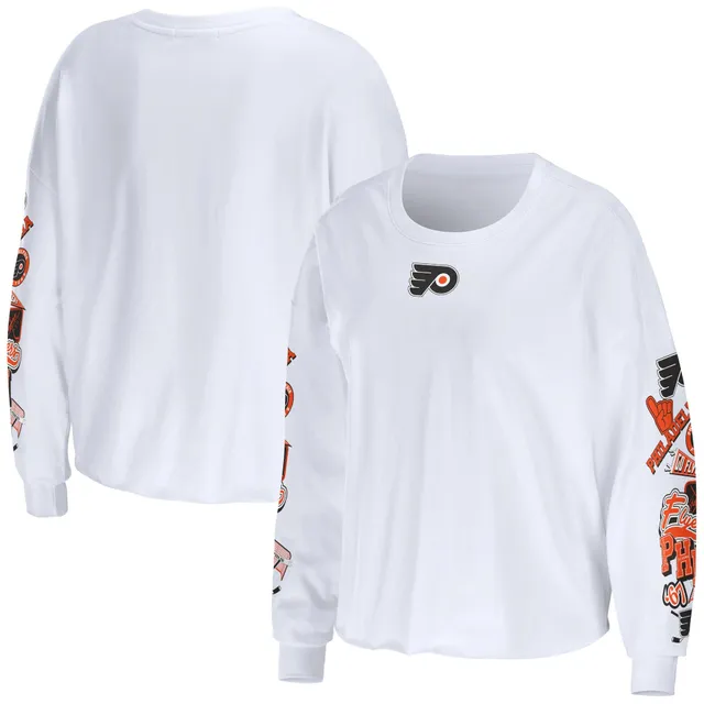 Indianapolis Colts WEAR by Erin Andrews Women's Celebration Cropped Long  Sleeve T-Shirt - White