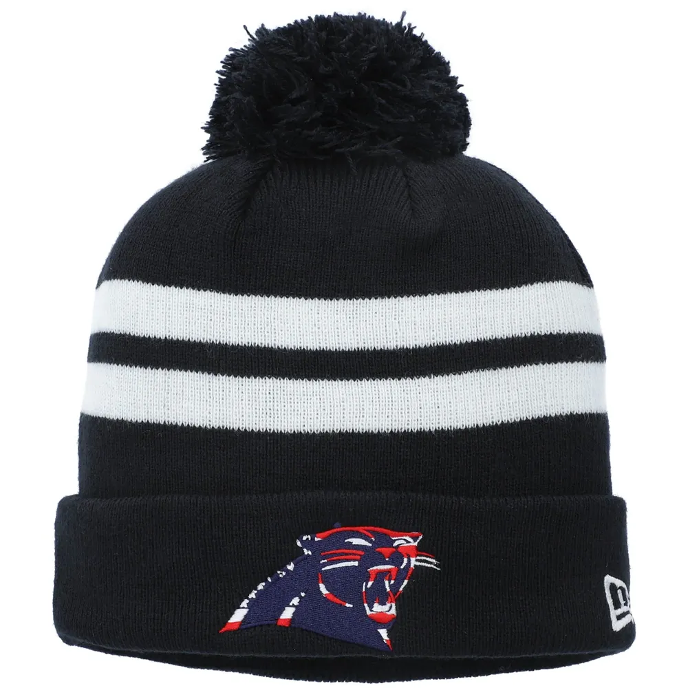 New Era Panthers Patriotic Stripe Knit Hat - Men's