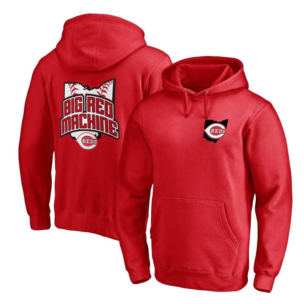 Women's Fanatics Branded Black Cincinnati Reds Logo Pullover Hoodie