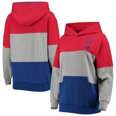 G-III 76ers Assist Colorblock Pullover Hoodie - Women's