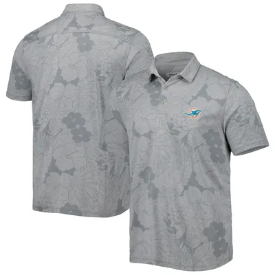 Miami Dolphins Tommy Bahama Miramar Blooms Polo - Gray