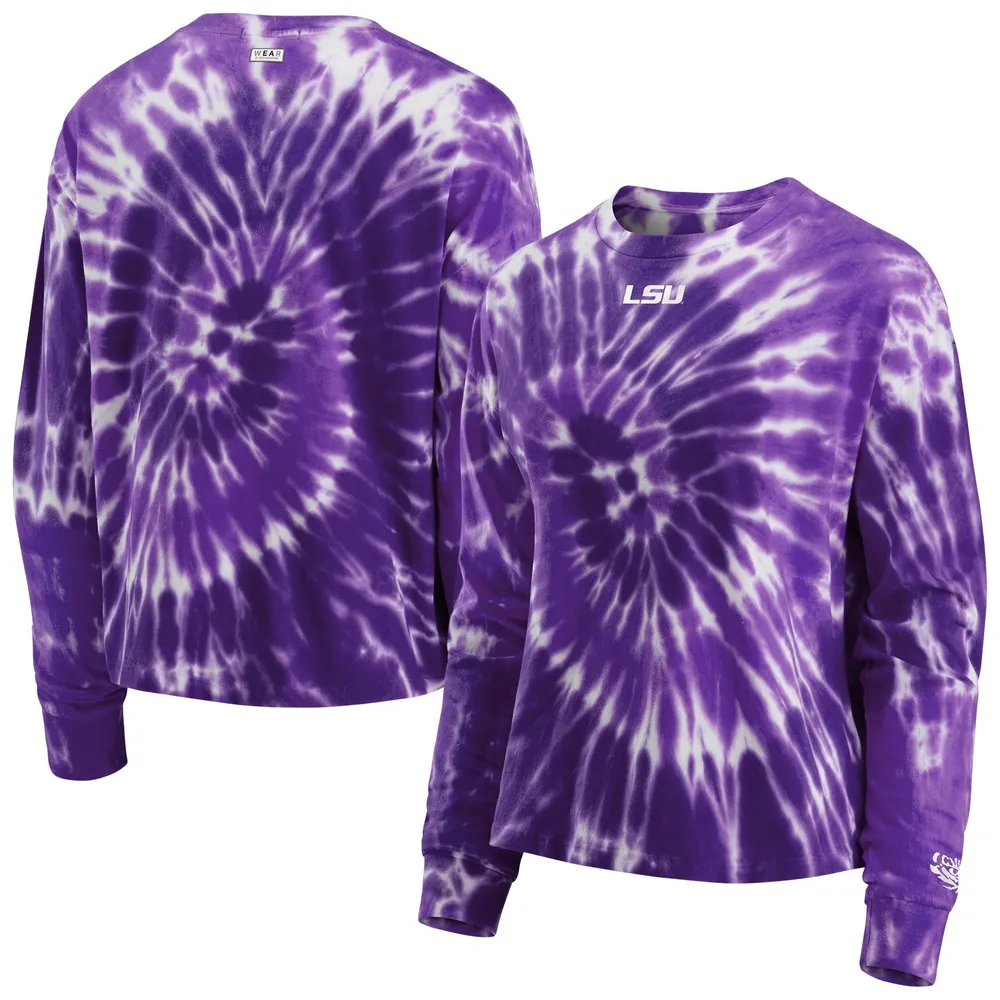 WEAR by Erin Andrews LSU Team Tie-Dye Long Sleeve T-Shirt - Women's