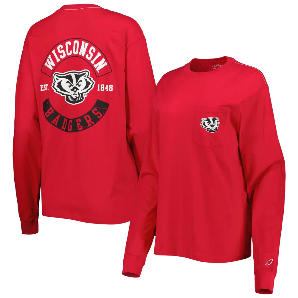 League Collegiate Wear Wisconsin Oversized Pocket Long Sleeve T-Shirt - Women's