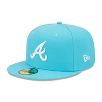 New Era Braves Vice Highlighter Logo 59FIFTY Fitted Hat - Men's