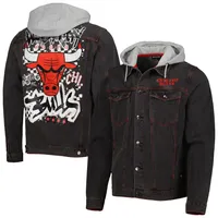 The Wild Collective Bulls Windy City Button-Up Denim Jacket - Men's