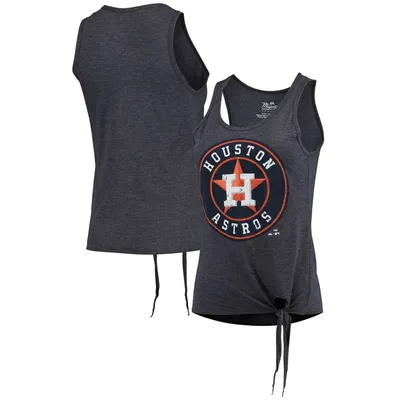 Majestic Threads Astros Scoop Neck Racerback Side Tie Tank Top - Women's