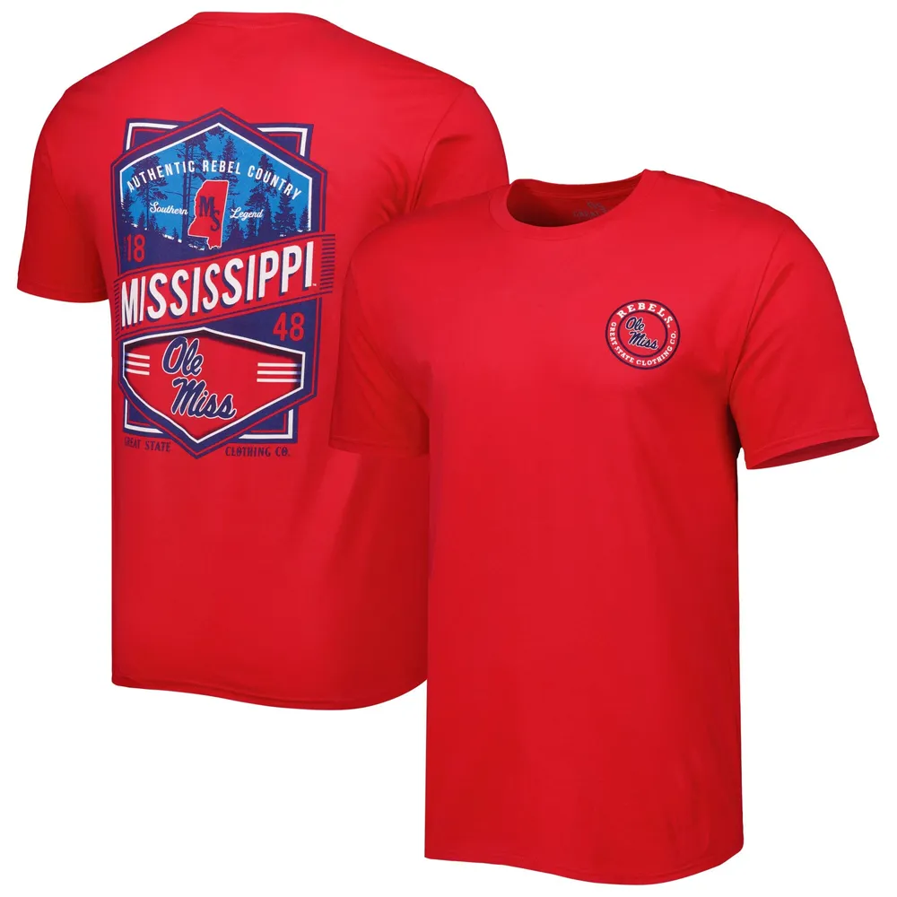 Great State Clothing Ole Miss Double Diamond Crest T-Shirt - Men's