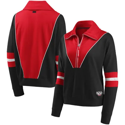 WEAR by Erin Andrews Wisconsin Colorblocked Half-Zip Jacket - Women's