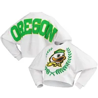 Spirit Jersey Oregon Laurels Crop Long Sleeve T-Shirt - Women's