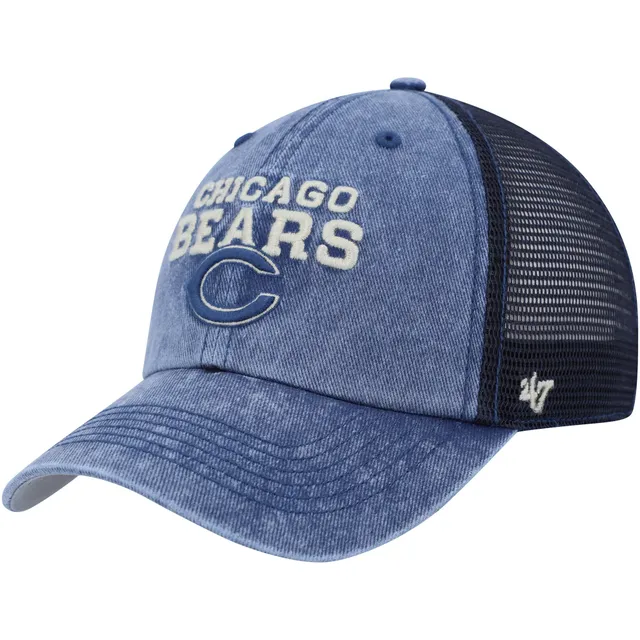 Chicago Bears Men's Navy Fitted Slouch Hat with Embroidered C Logo, Medium